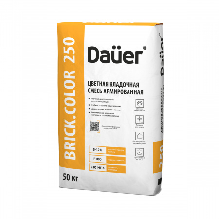Цветная кладочная смесь армированная Dauer BRICK.COLOR 250 графитовая 50 кг