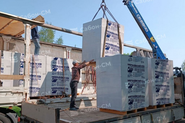 Газобетонные блоки Могилевский КСИ D400 625х100х250 перегородочные